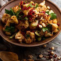 Cauliflower Salad in a bowl, ready to be served
