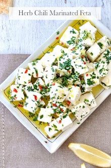 Arabian Feast Menu (1 hr prep): Herb Chili Marinated Feta