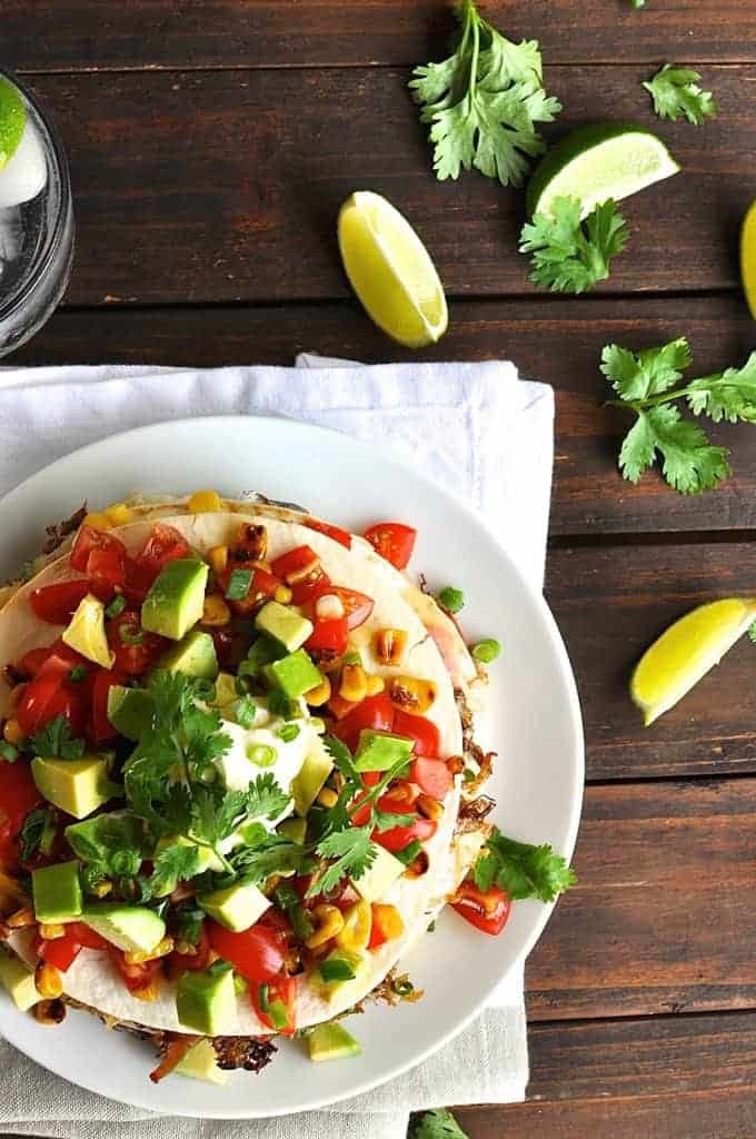 Taco Stack - made with Pork Carnitas or Chicken, fast and easy to make, fun and delicious to eat!