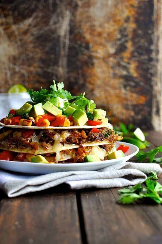 Taco Stack - made with Pork Carnitas or Chicken, fast and easy to make, fun and delicious to eat!