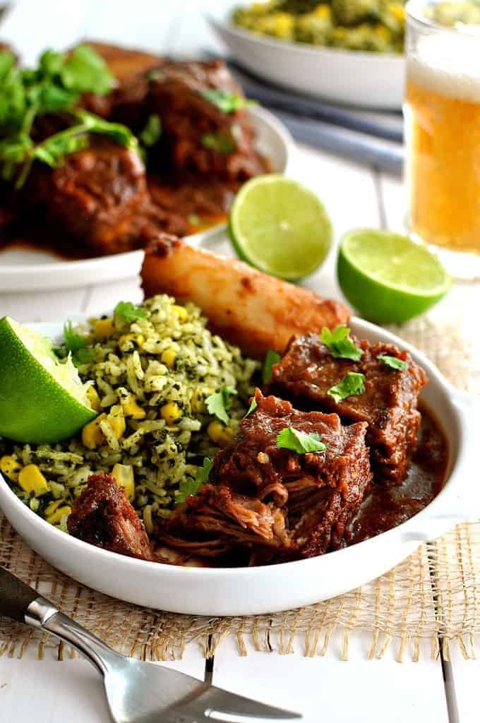 Fiery Fall Apart Mexican Beef Ribs - made with a Chipotles in Adobo sauce, it takes time to cook but is very fast to prepare. Great depth of flavour.