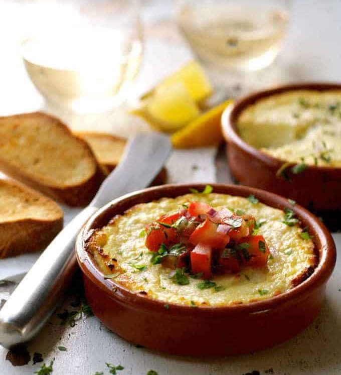 Lemon Garlic Baked Ricotta - an exciting new appetizer idea! Easy, fast gourmet.