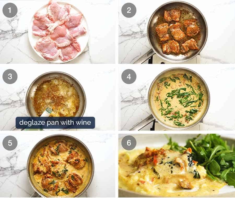 How to make Chicken with Creamy Sun Dried Tomato Sauce