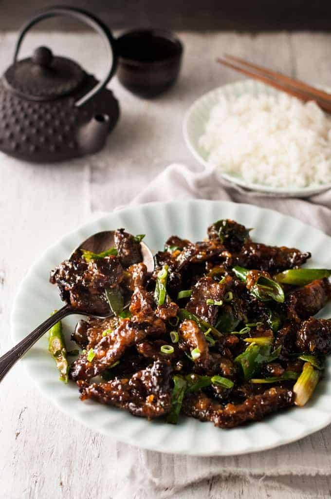 Crispy Sticky Mongolian Beef - PF Chang's copycat, done right! Less oil, all the flavor and not stickly sweet. Easy!