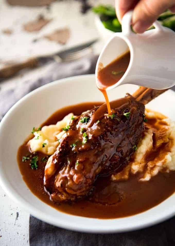 Port Braised Lamb Shanks - easy to make slow cooked lamb shanks in an incredible port wine sauce! recipetineats.com