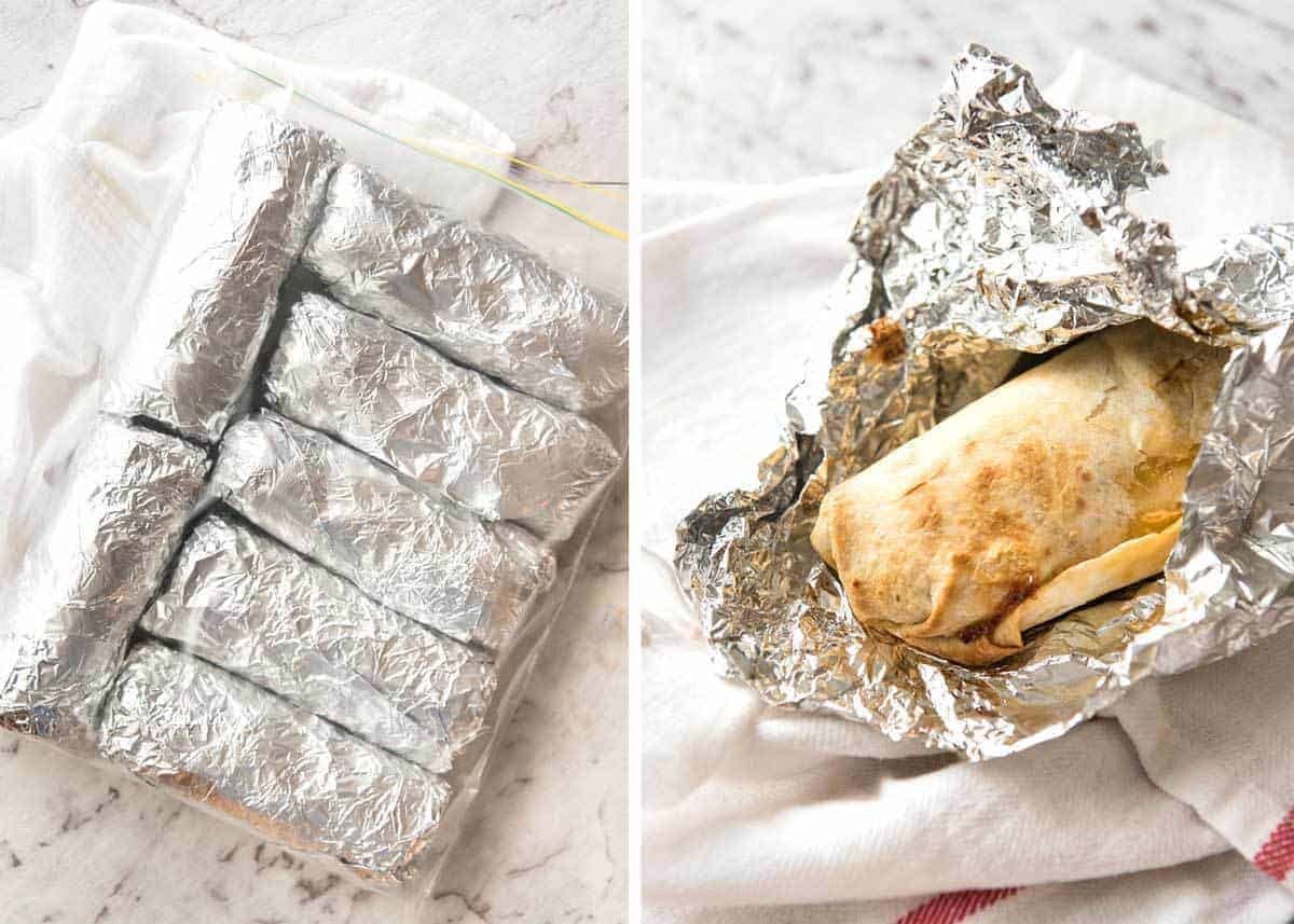 A great everyday Beef Burrito, made with super tasty seasoned beef filling. Fresh and freezable versions! www.recipetineats.com