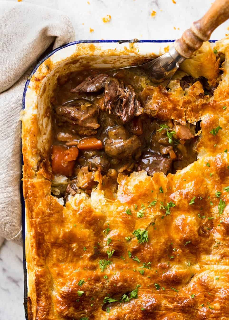 An EPIC Chunky Beef and Mushroom Pie. Prepare to swoon! recipetineats.com