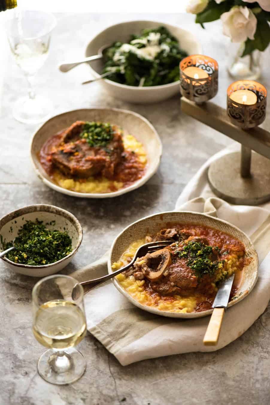 Fork tender veal braised in a rich red sauce, Osso Buco is a meal fit for a king! www.recipetineats.com