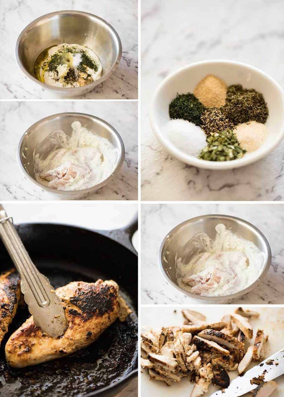 San Fran Chicken Salad - dressing and marinade recipetineats.com