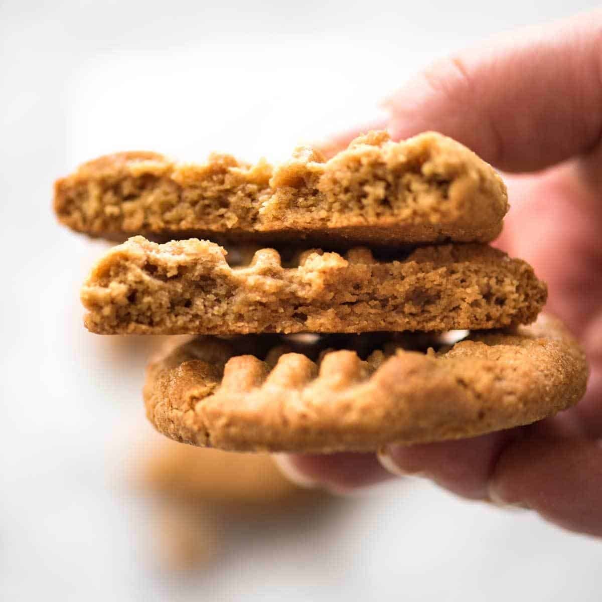 The World's Best Easy Peanut Butter Cookies are SOFT and CHEWY. Peanut butter, brown sugar and egg is all you need! www.recipetineats.com