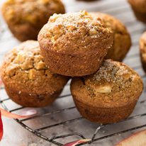 Freshly baked apple muffins