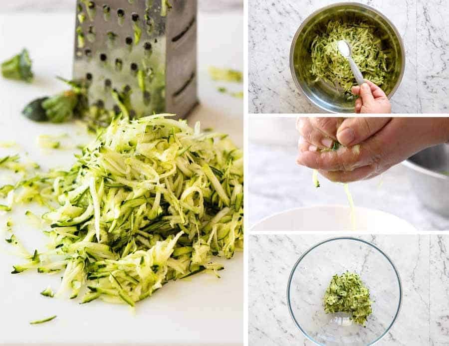 Preparing Zucchini for Crispy Fritters