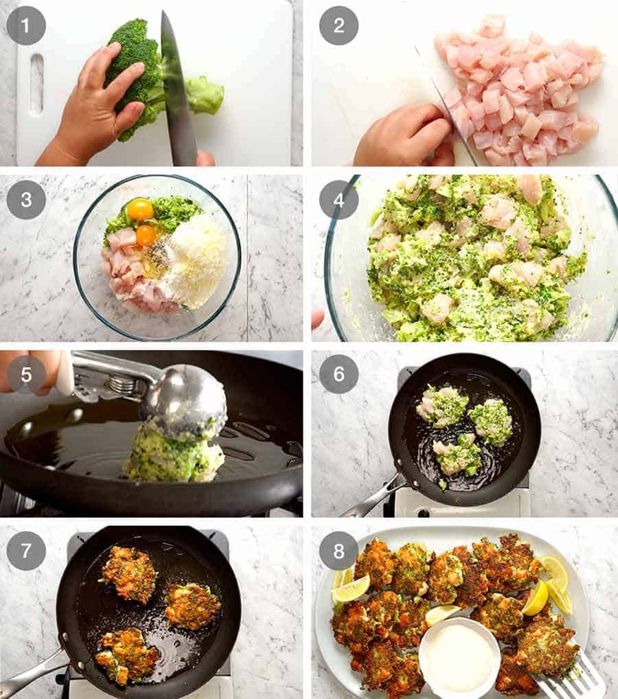 How to make Broccoli Chicken Fritters