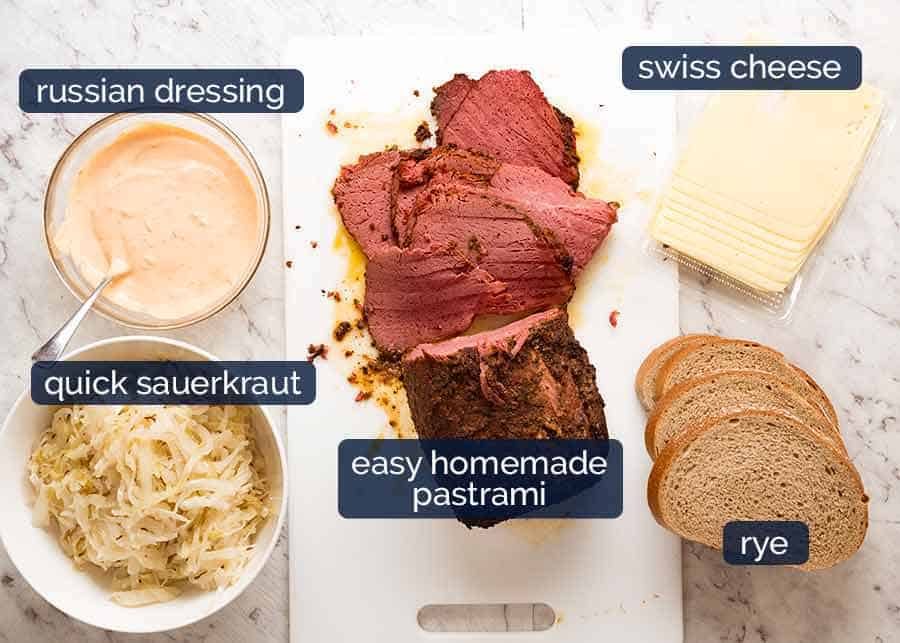 What goes in Reuben sandwich