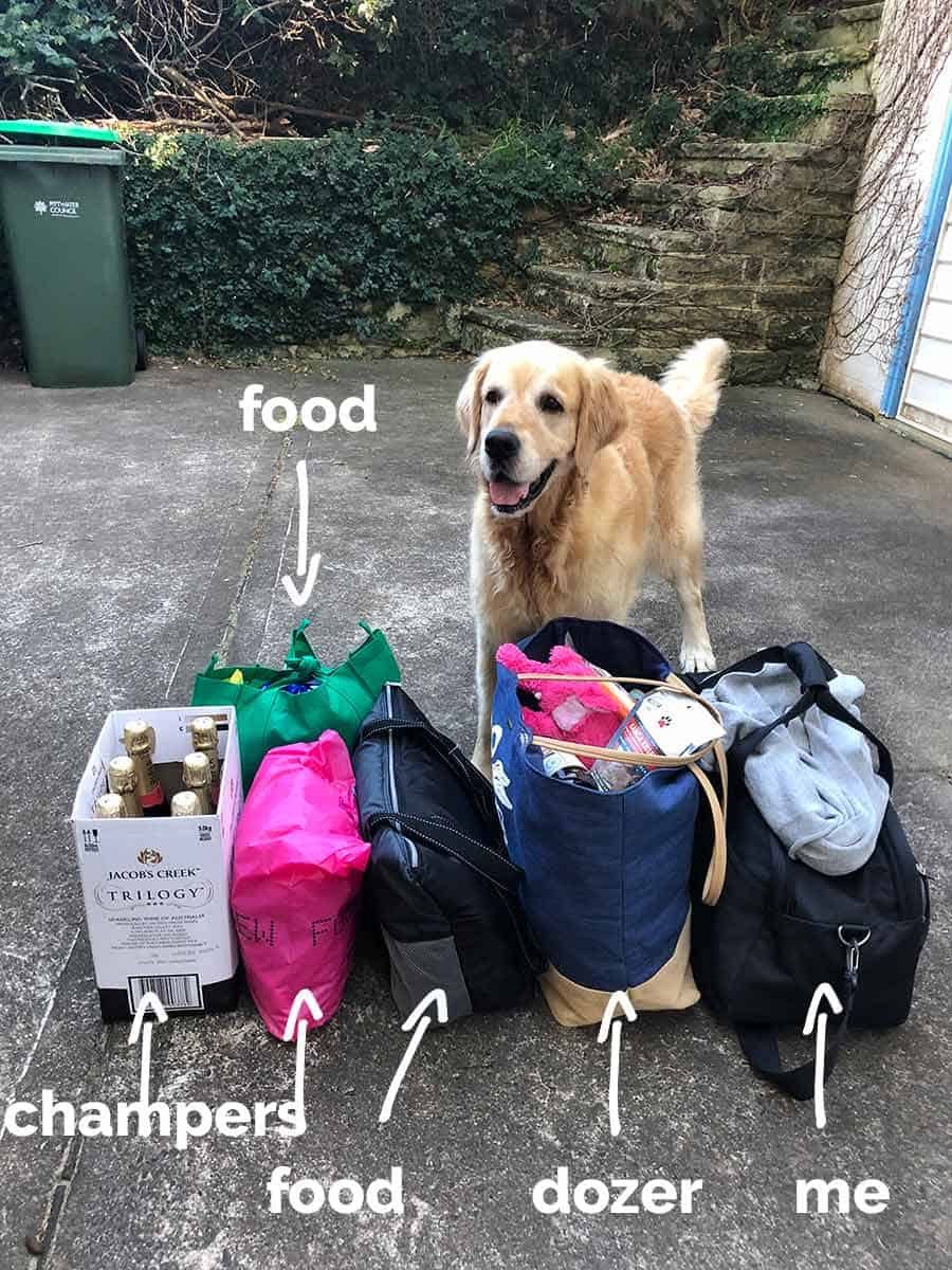 Dozer bags packed Bannisters Port Stephens