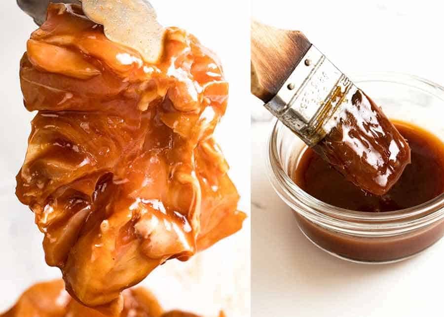 Sticky grilled chicken marinade and basting sauce