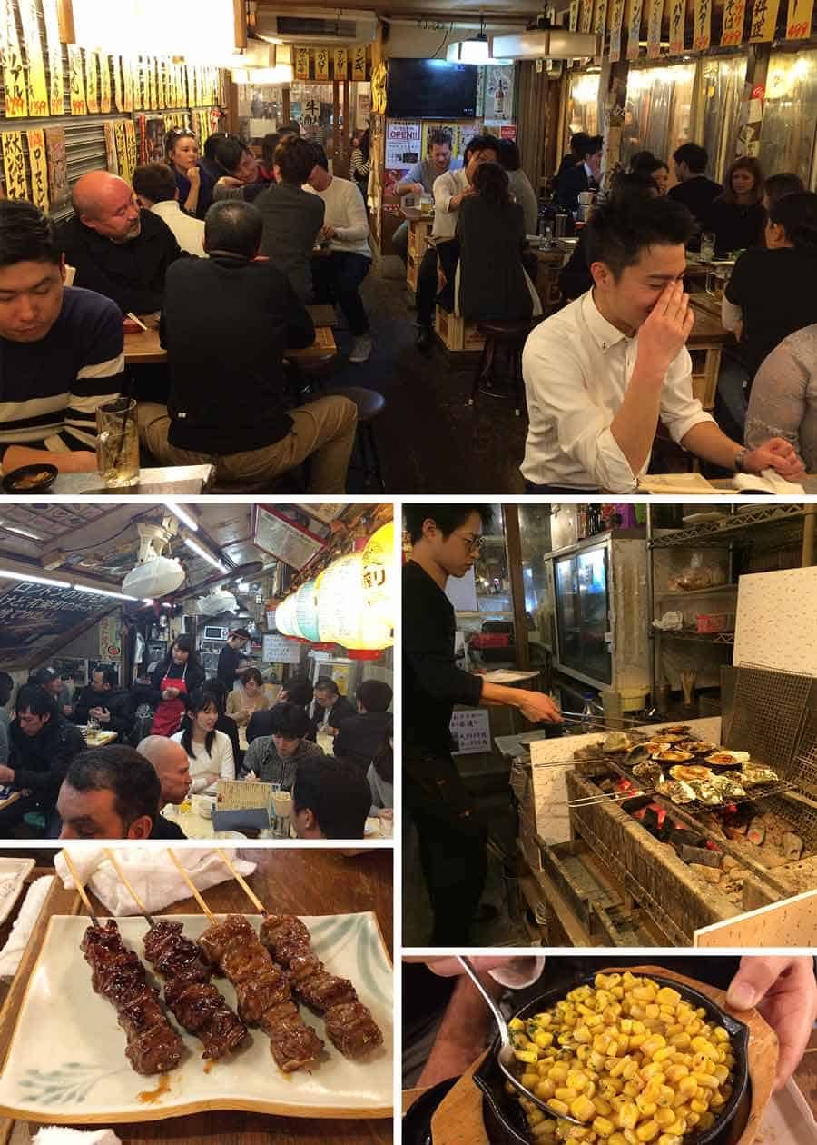 Gādo-shita in Ginza, yakitori izakaya under railway lines