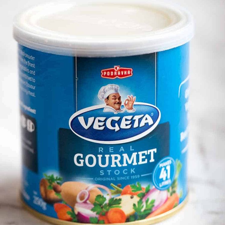 Can of Vegeta stock powder / granulated bouillon