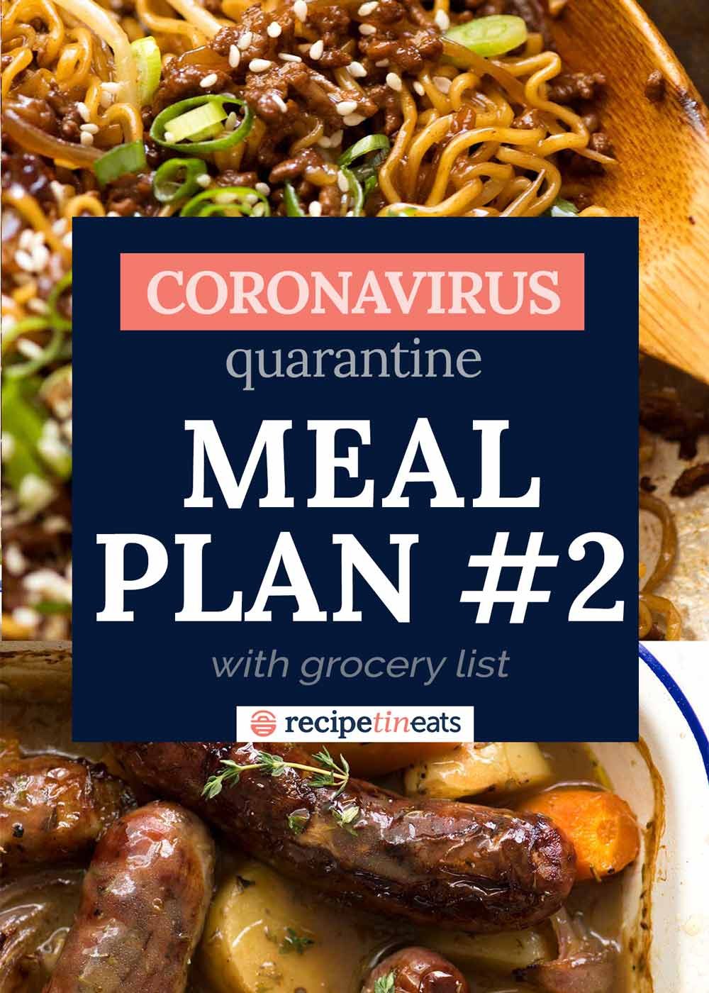 Coronavirus Quarantine Meal Plan #2