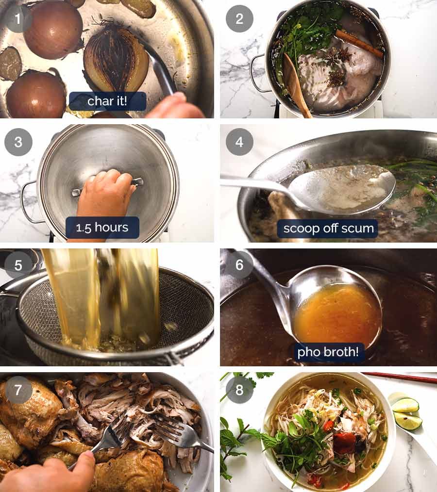 How to make Chicken Pho - Vietnamese chicken noodle soup