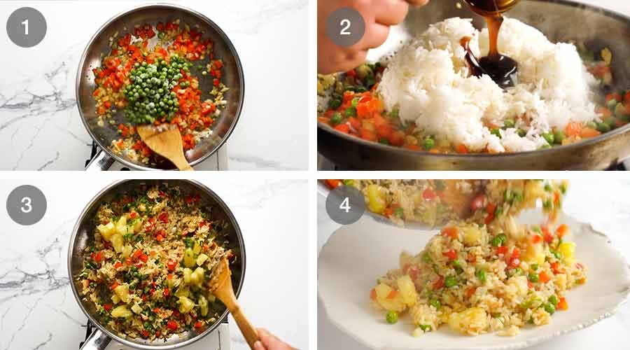 How to make Pineapple Fried Rice (Thai)