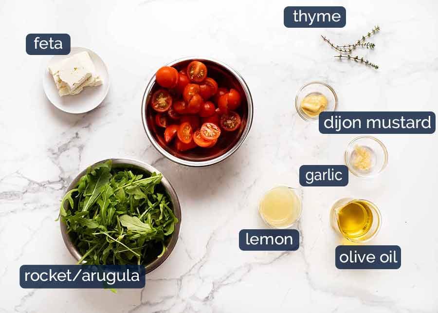 Roasted Eggplant Lentil Salad ingredients