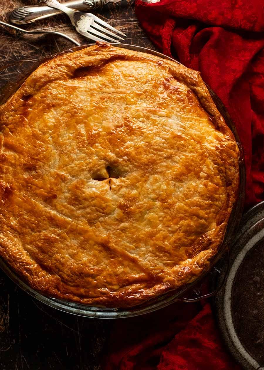 Overhead photo of Vegetable Samosa Pie