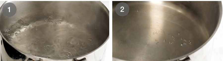 Right water temperature for poached eggs