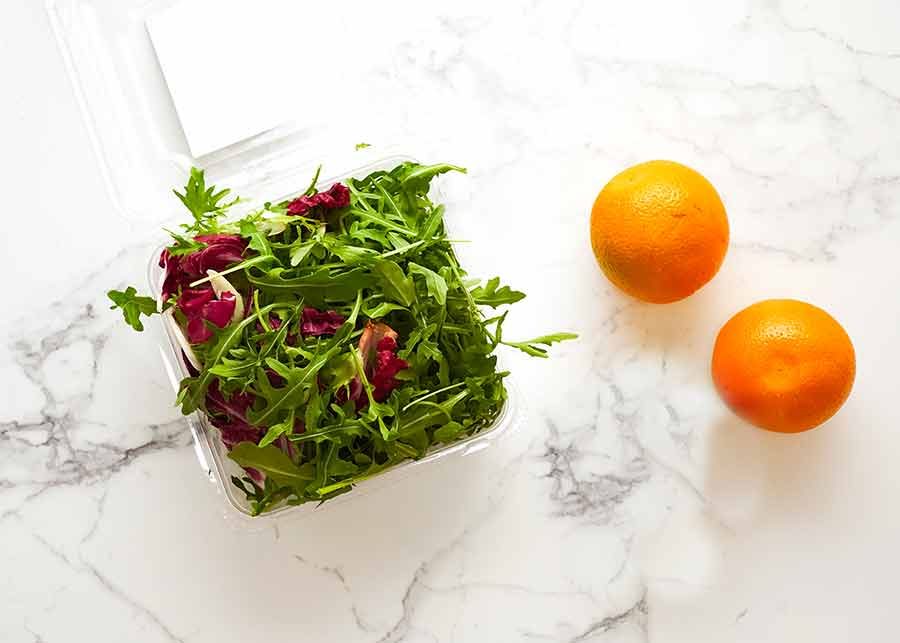 Bitter Leaf and Orange Salad with Orange Poppyseed Dressing