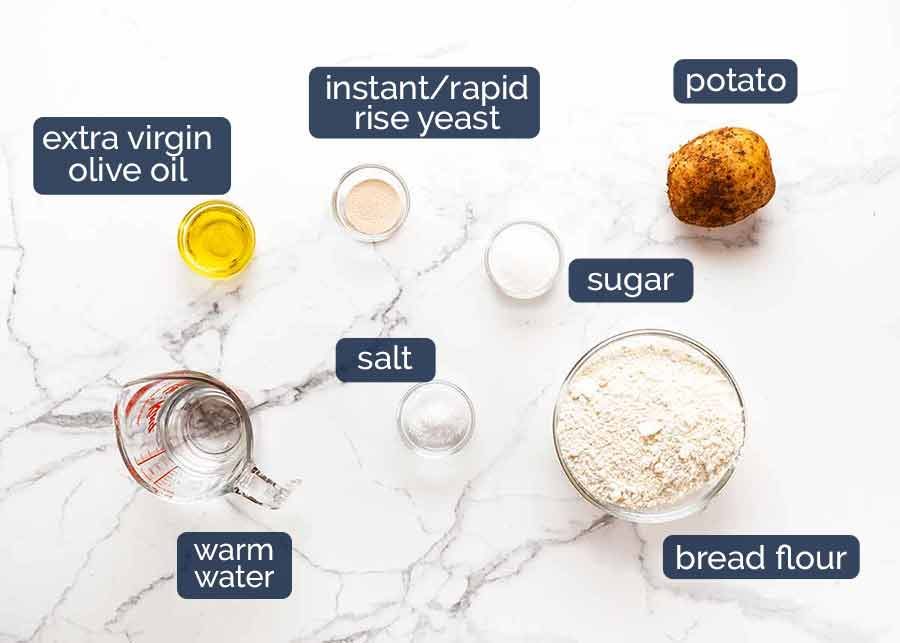 Focaccia ingredients