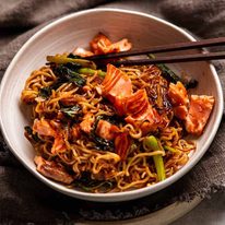Bowl of Teriyaki Salmon Noodles