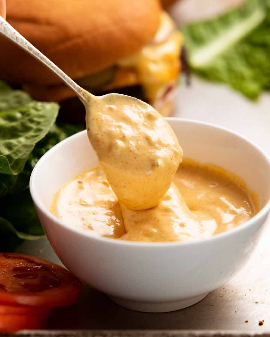 Special burger sauce for hamburgers