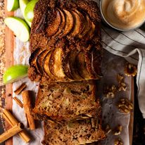 Overhead photo of Cinnamon Apple Bread