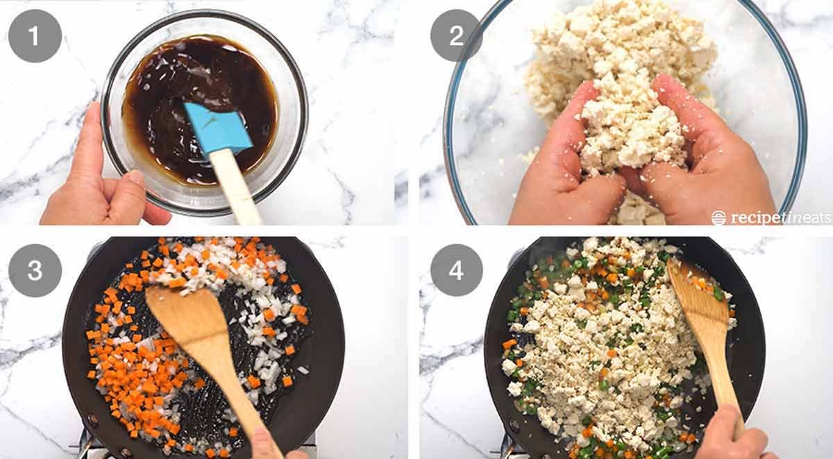 How to make Vegetarian lettuce wraps - san choy bow