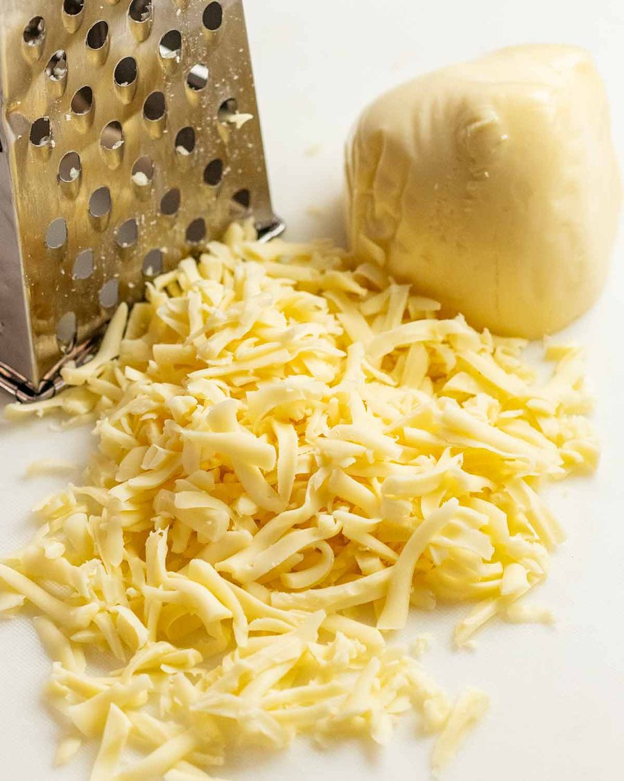 Mozzarella cheese for Capricciosa pizza