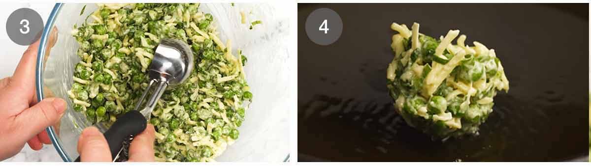 How to make Crispy pea fritters