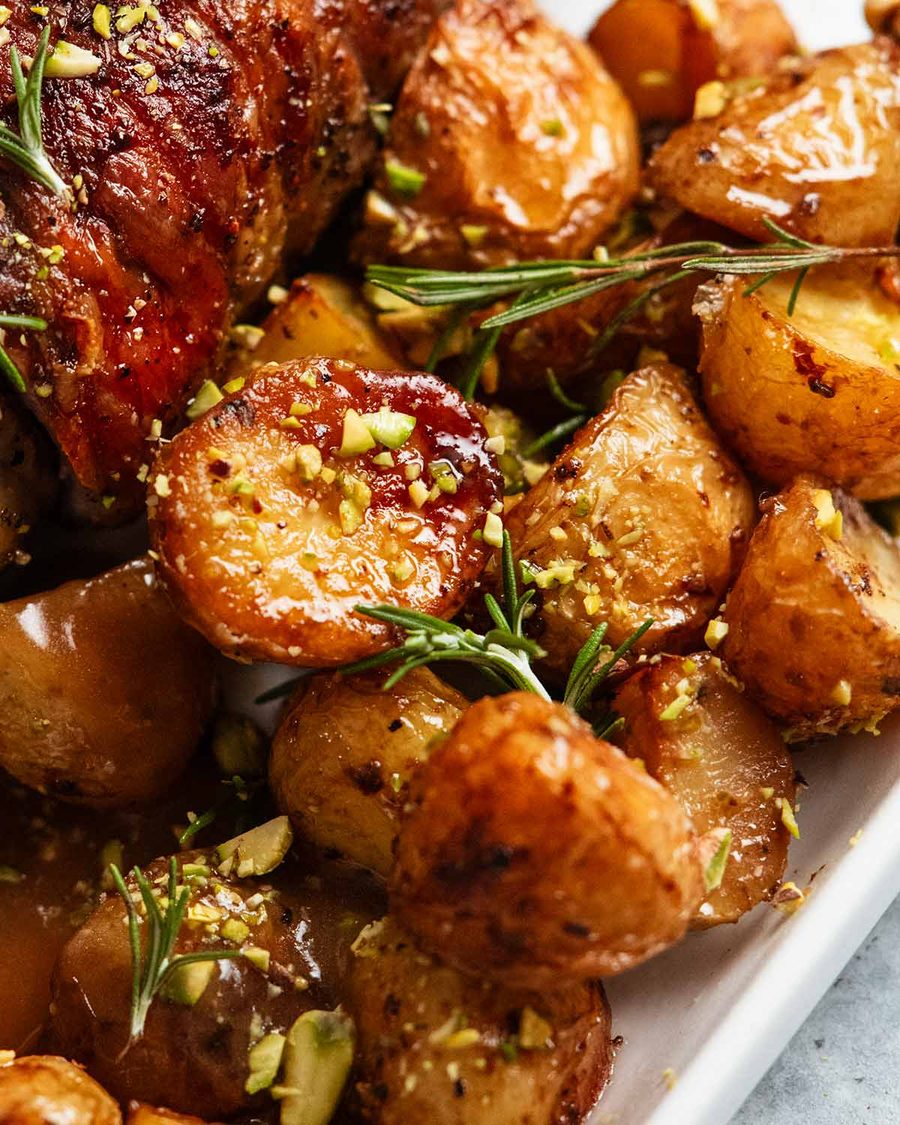 Easter slow-roast stuffed lamb