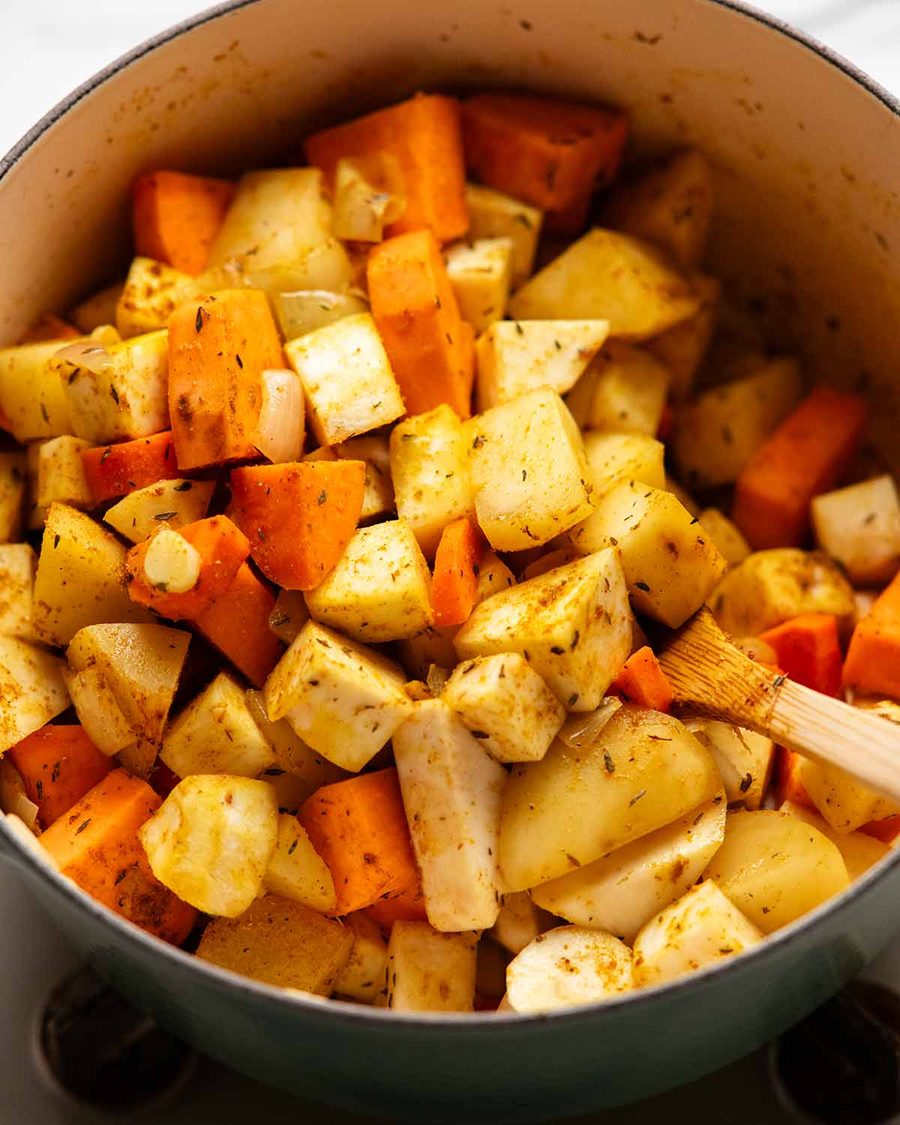 Creamy Harvest Root Vegetable Soup