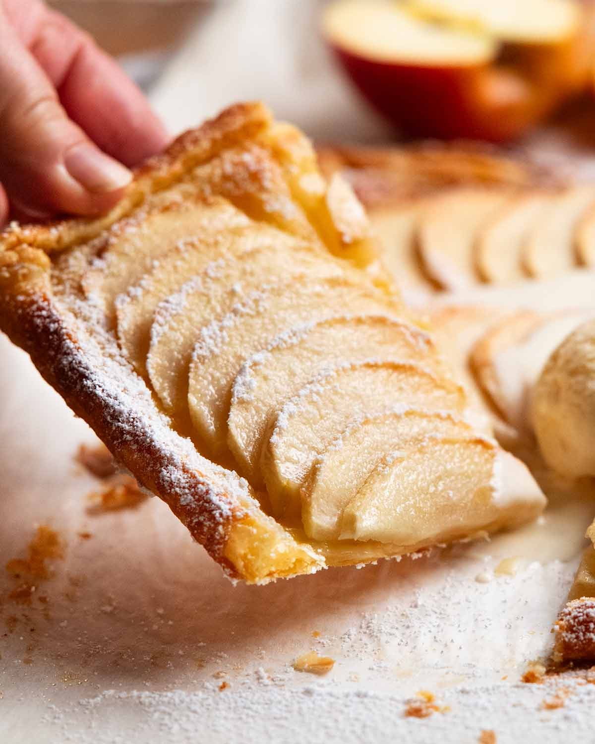Easy French Apple Tart (puff pastry dessert)