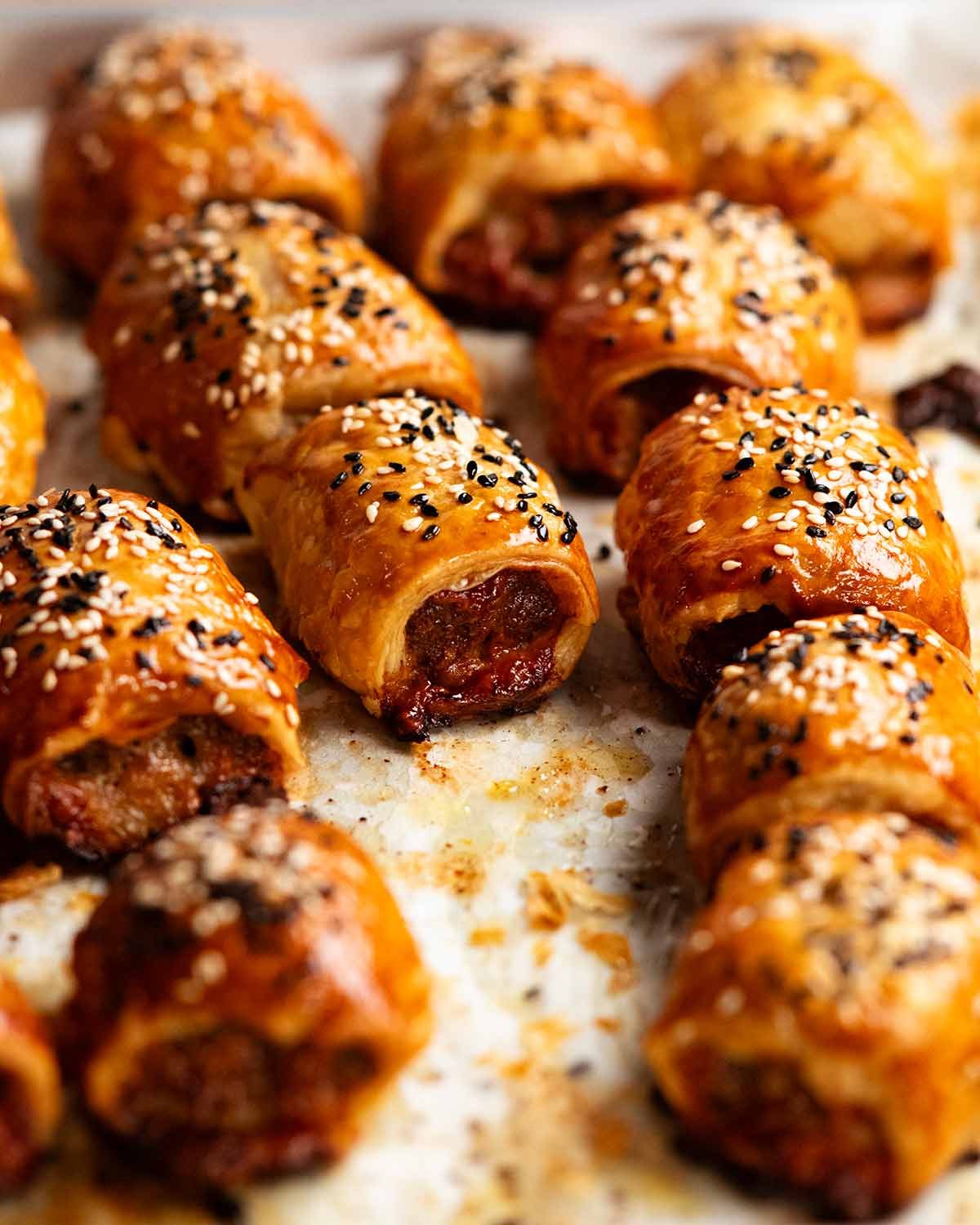 B85 Beef Sausage Rolls party size