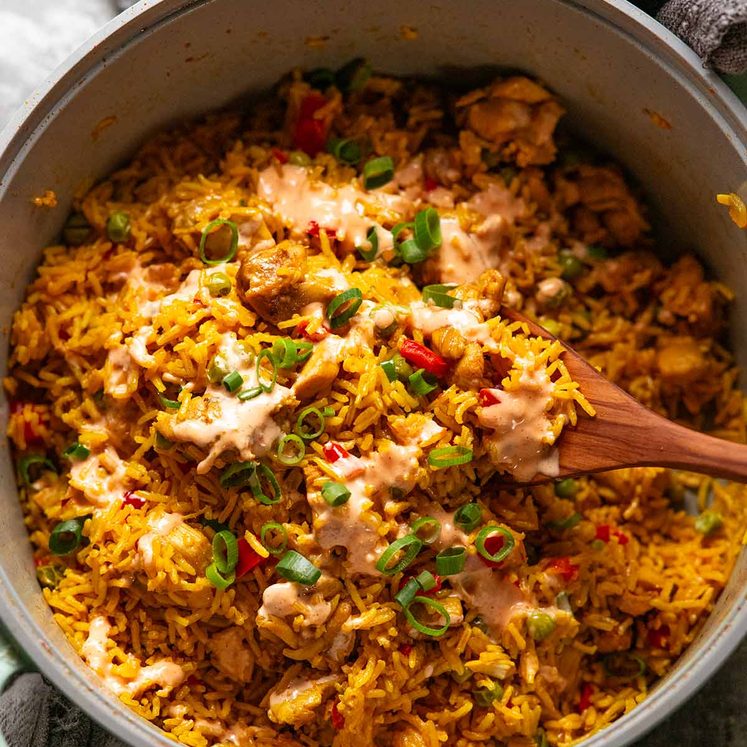 Portuguese chicken and rice - one pot recipe