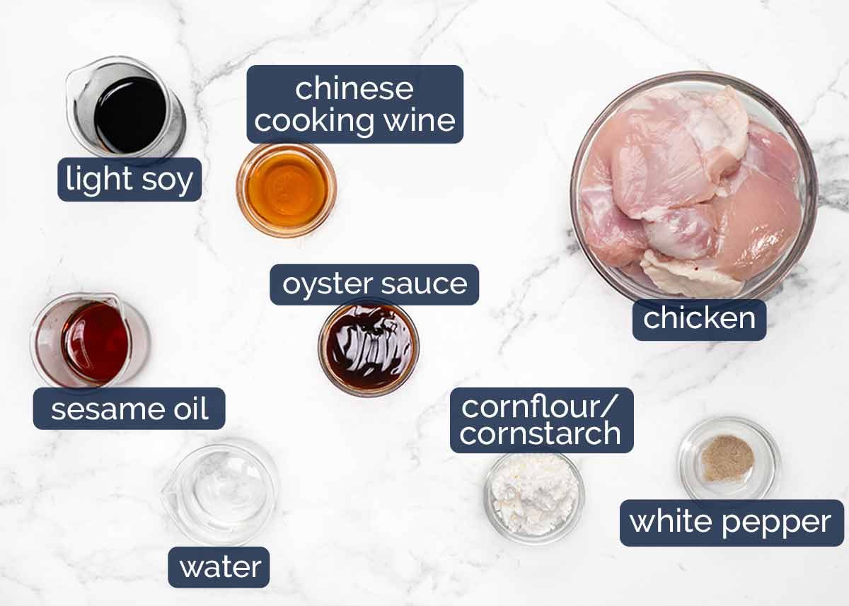 Ingredients for Rainbow Chicken Stir Fry