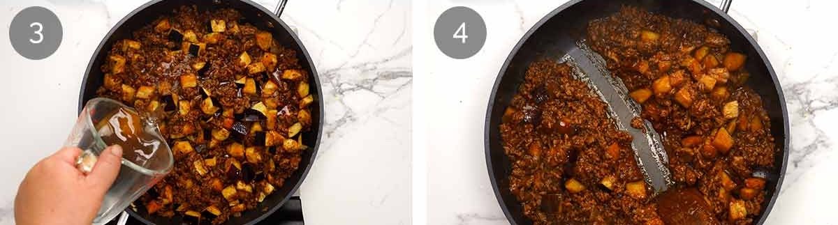 Golden Saffron Rice Bake stuffed with Spiced Meat