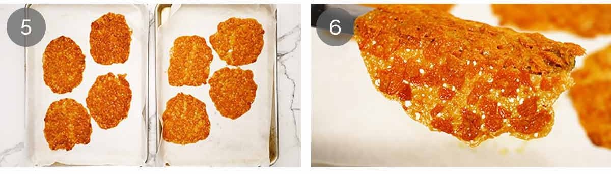 Lace tuiles steps
