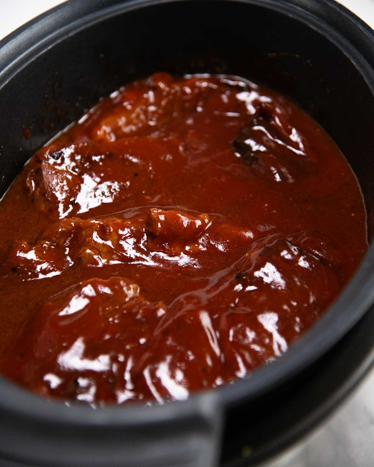 Easy Slow Cooker BBQ Shredded Beef