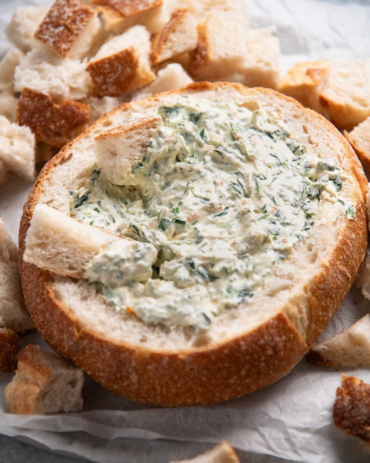 Spinach French Onion Cob Dip