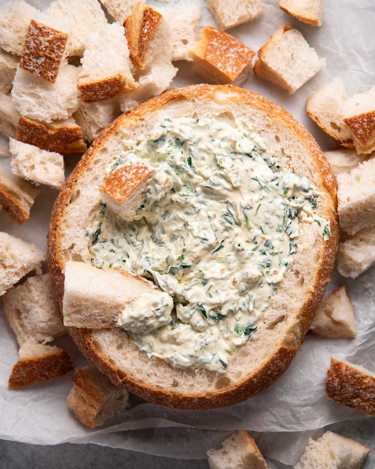 Spinach French Onion Cob Dip