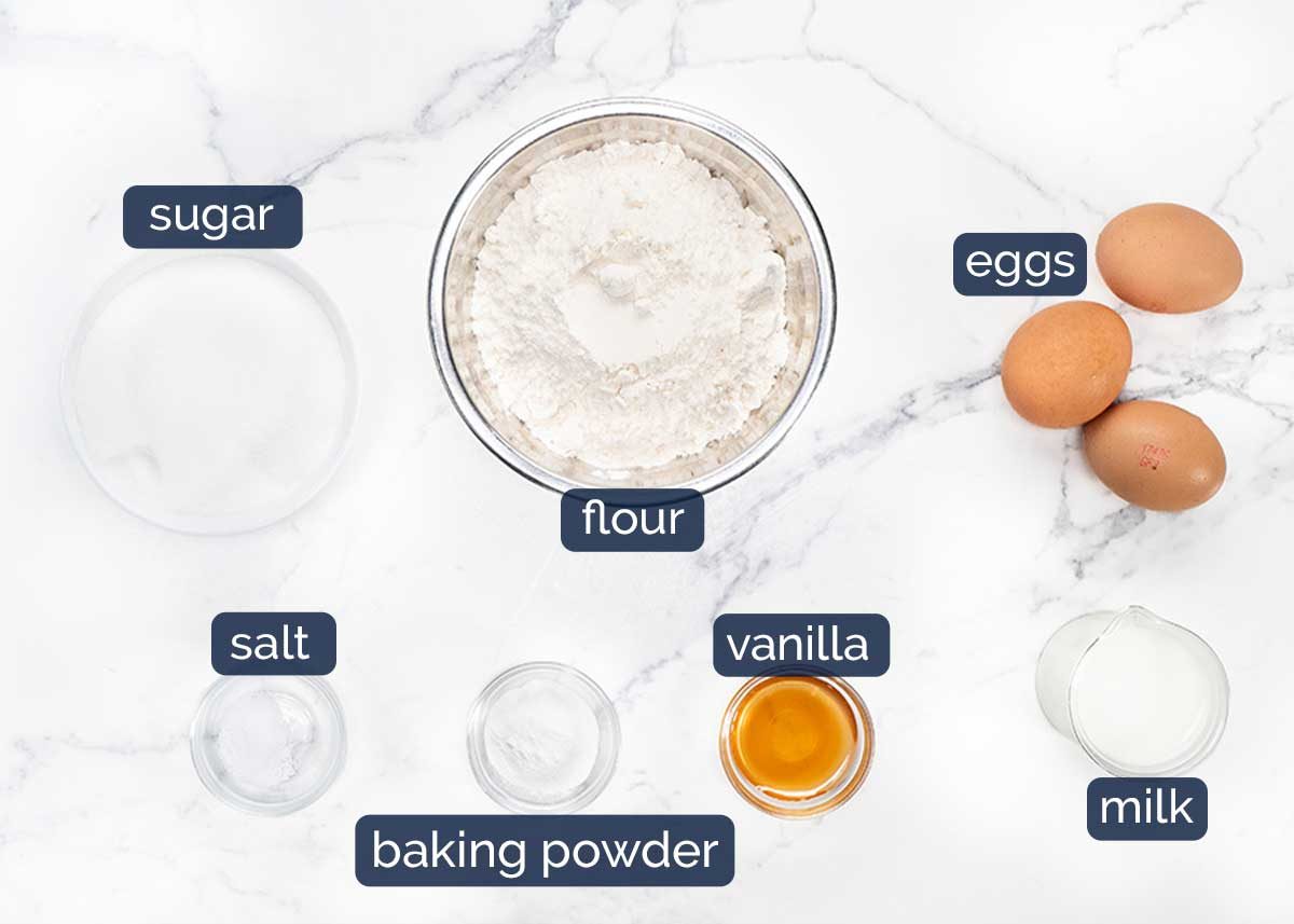 Tres Leches Cake ingredients